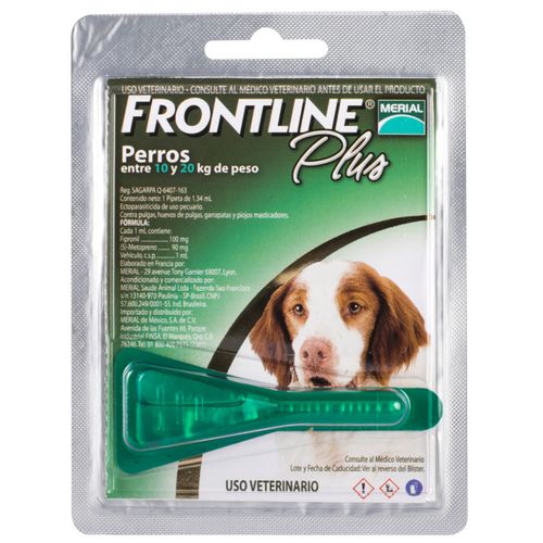 Pipeta Frontline Plus - Perros De 10 A 20 Kg
