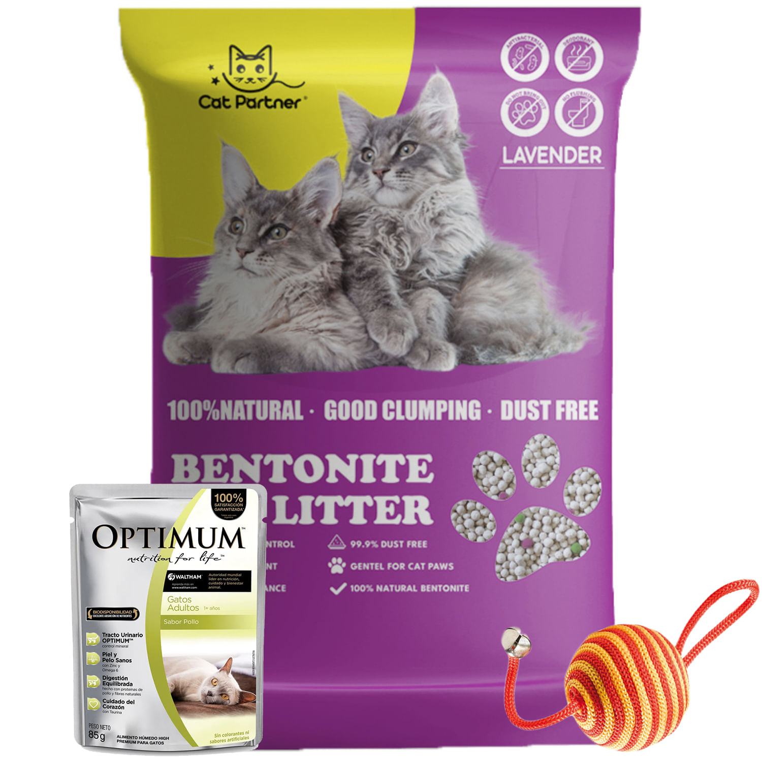 Arena Aglomerante Cat Partner 15kg con Regalo – Veterinaria La Hacienda