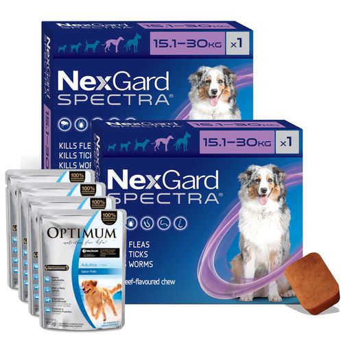 Pastilla Nexgard Spectra - Perros de 15 a 30 Kg + Obsequio!
