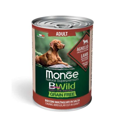 Monge - Lata Perro Bwild Ad. Lamb with Zucchine 400 gr