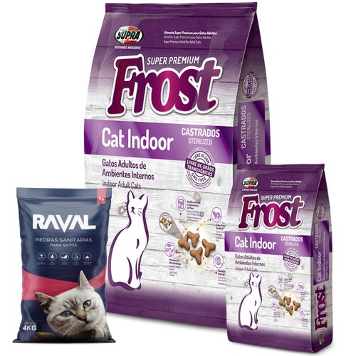 Frost Gato Cat Indoor 7,5+1 Kg + Piedras Sanitarias!