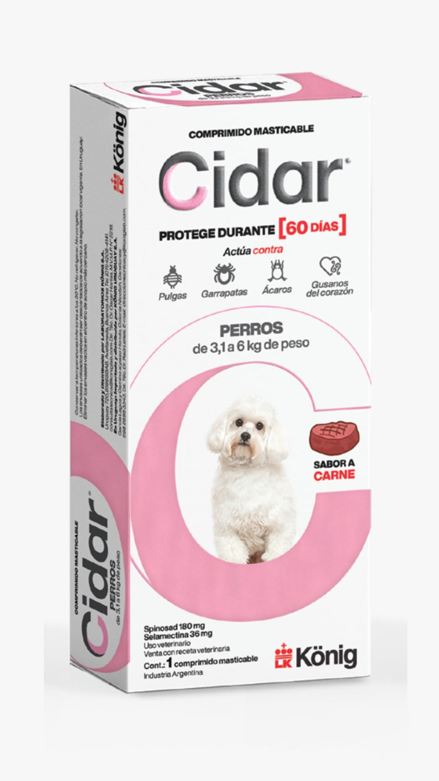 Pastilla Cidar - Perros 3,1 a 6 Kg