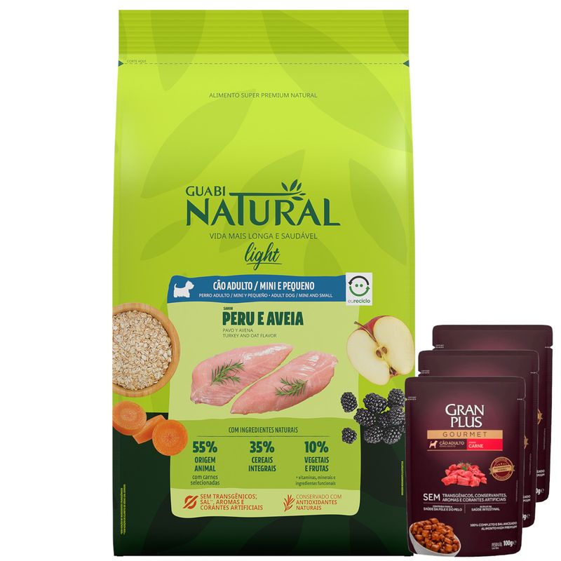 GUABI NATURAL PERRO AD LIGHT MINIPEQ PAVO Y AVENA + 3 pate GRAN PLUS.JPG