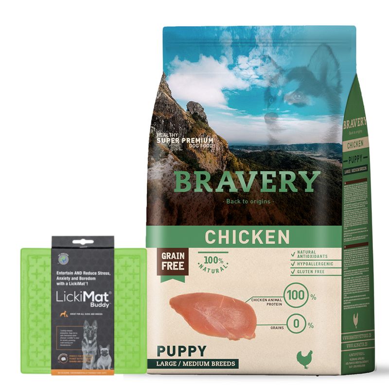 Barvery Perro cachorro mediano y grande 12 Kg + LickiMat.JPG