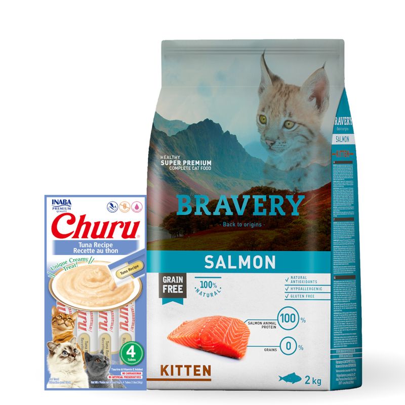 Gatito 2kg SALMON + Churu Atun