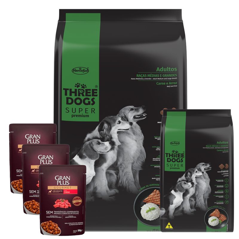 2TD Adultos - MyG - Carne y Arroz 20kg + 3 Pate