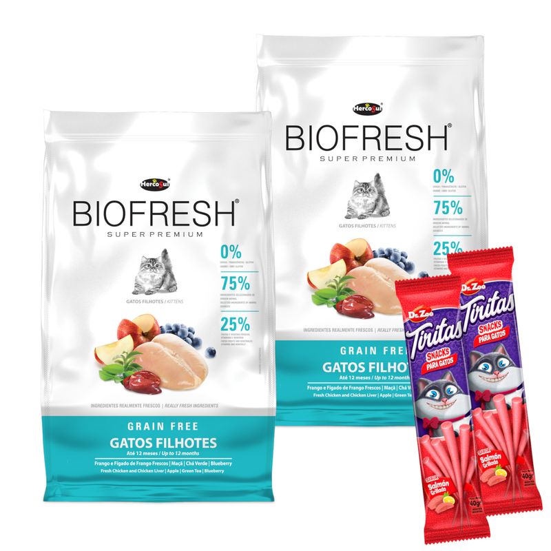 3Biofresh Gatito POLLO 3Kg + 2 Dr Zoo Tiritas