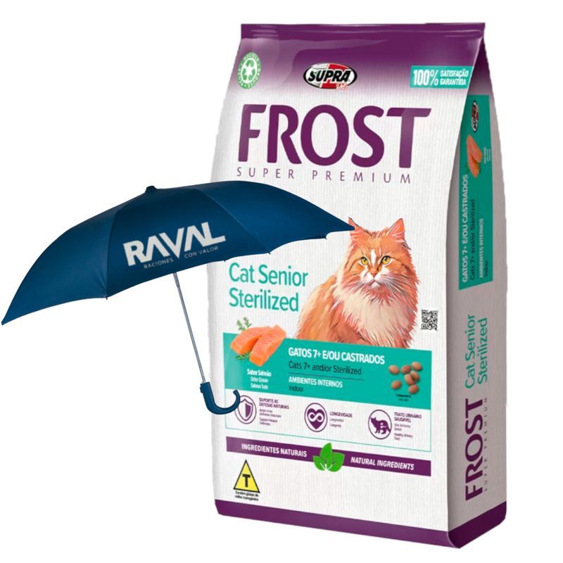2Frost Cat Senior NUEVA VERSION 7,5KG + PARAGUAS RAVAL