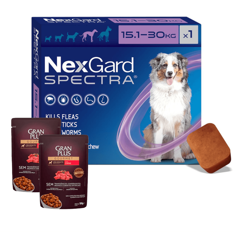 1 nexgard spectra 15,1-30 Kg + 2 pate