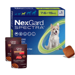 1 nexgard spectra 7.6-15Kg + 2 pate