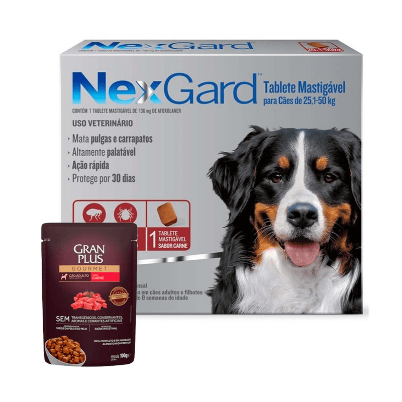 1 nexgard 25-50Kg + 1 pate