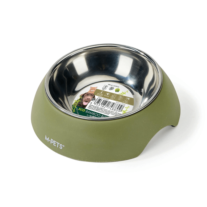 Comedero-Mpets-Eco-Bamboo-Oliva